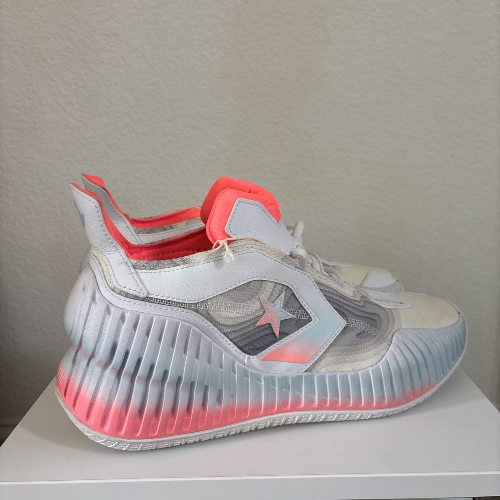 Converse White and Pink Athletic Shoes